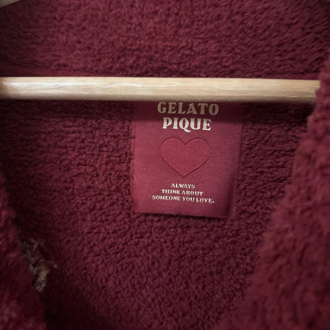 GELATO PIQUE バーガンディ カーディガン