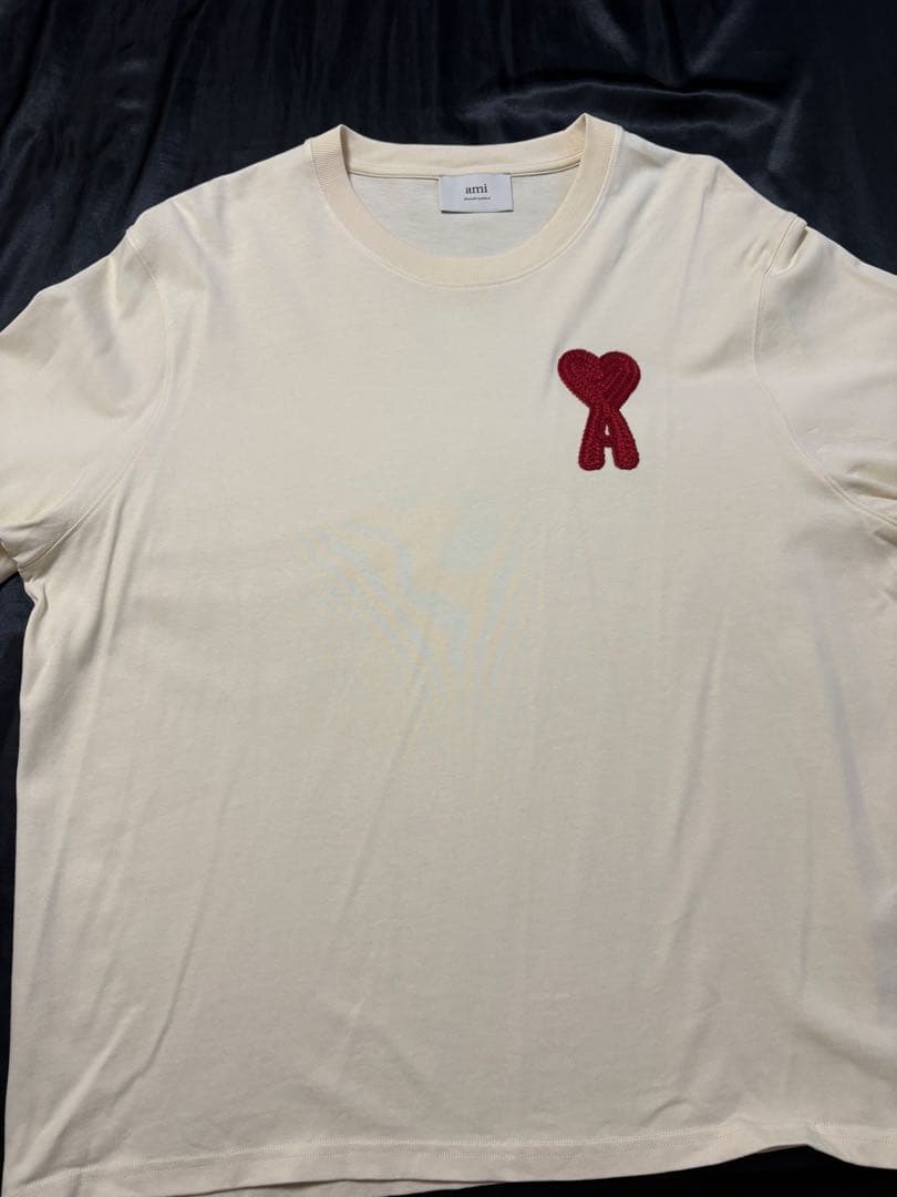 Ami Paris アミパリス 半袖 Tシャツ ベージュ XXL ハートロゴ