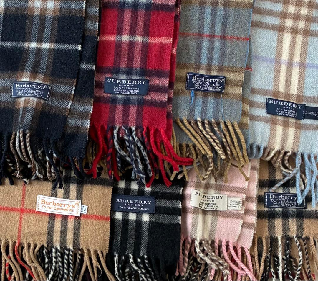 Burberry 100% CASHMERE マフラーENGLAND製