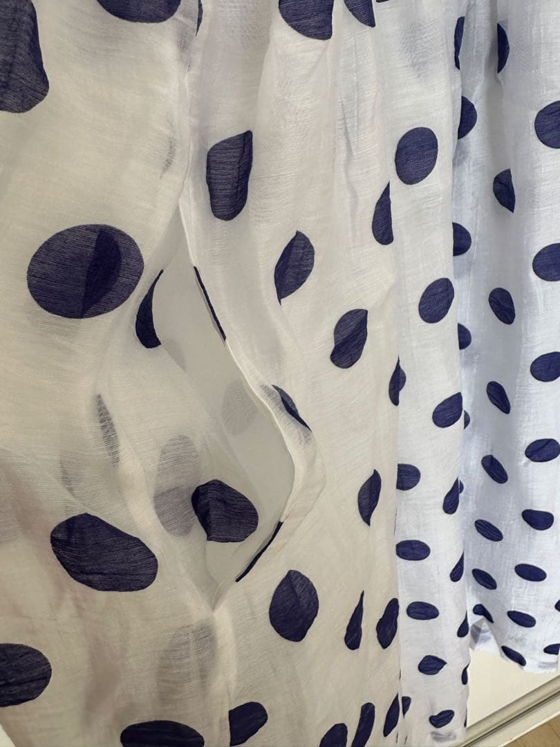 COMME des GARÇONS ドット ギャザー ロングワンピース S