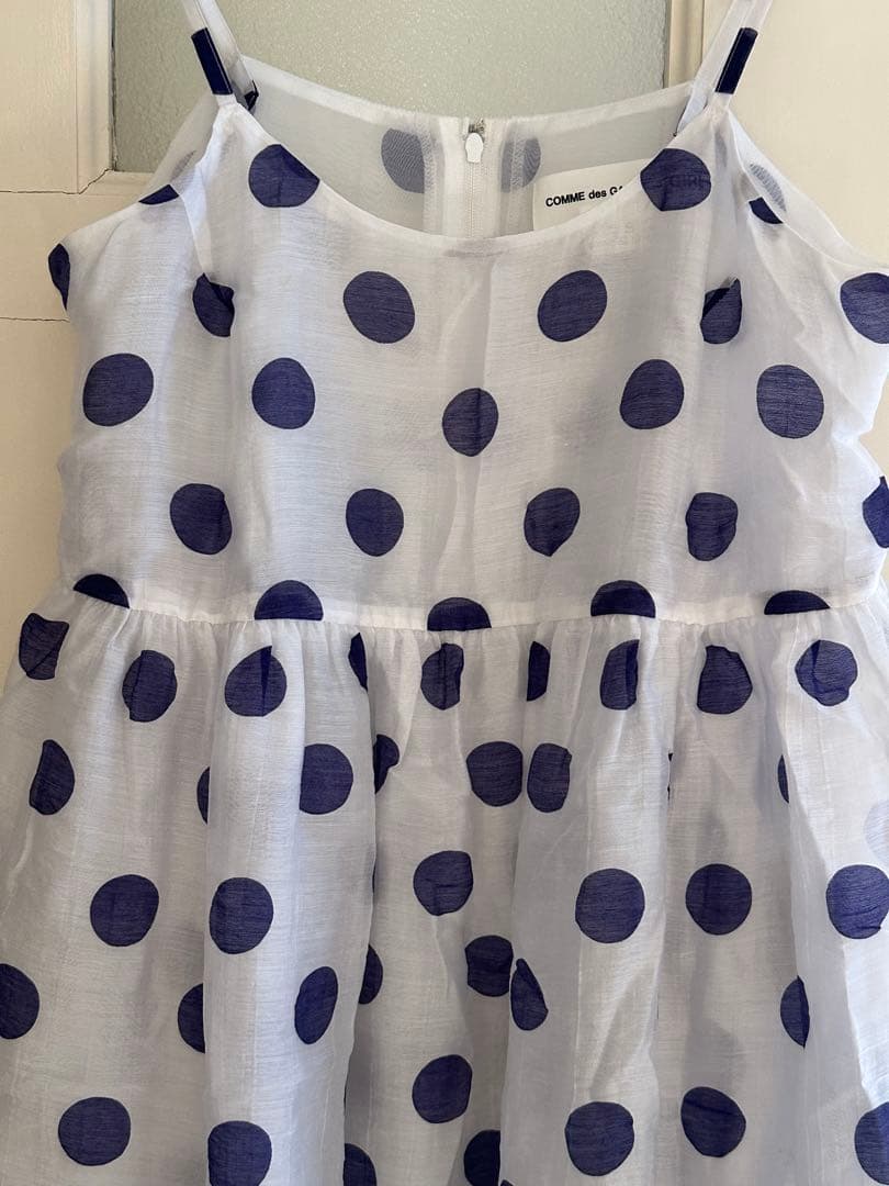 COMME des GARÇONS ドット ギャザー ロングワンピース S