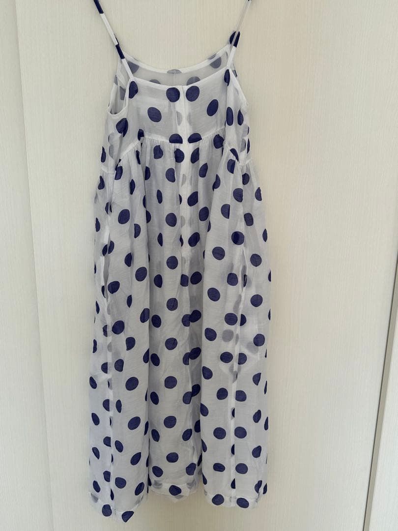 COMME des GARÇONS ドット ギャザー ロングワンピース S