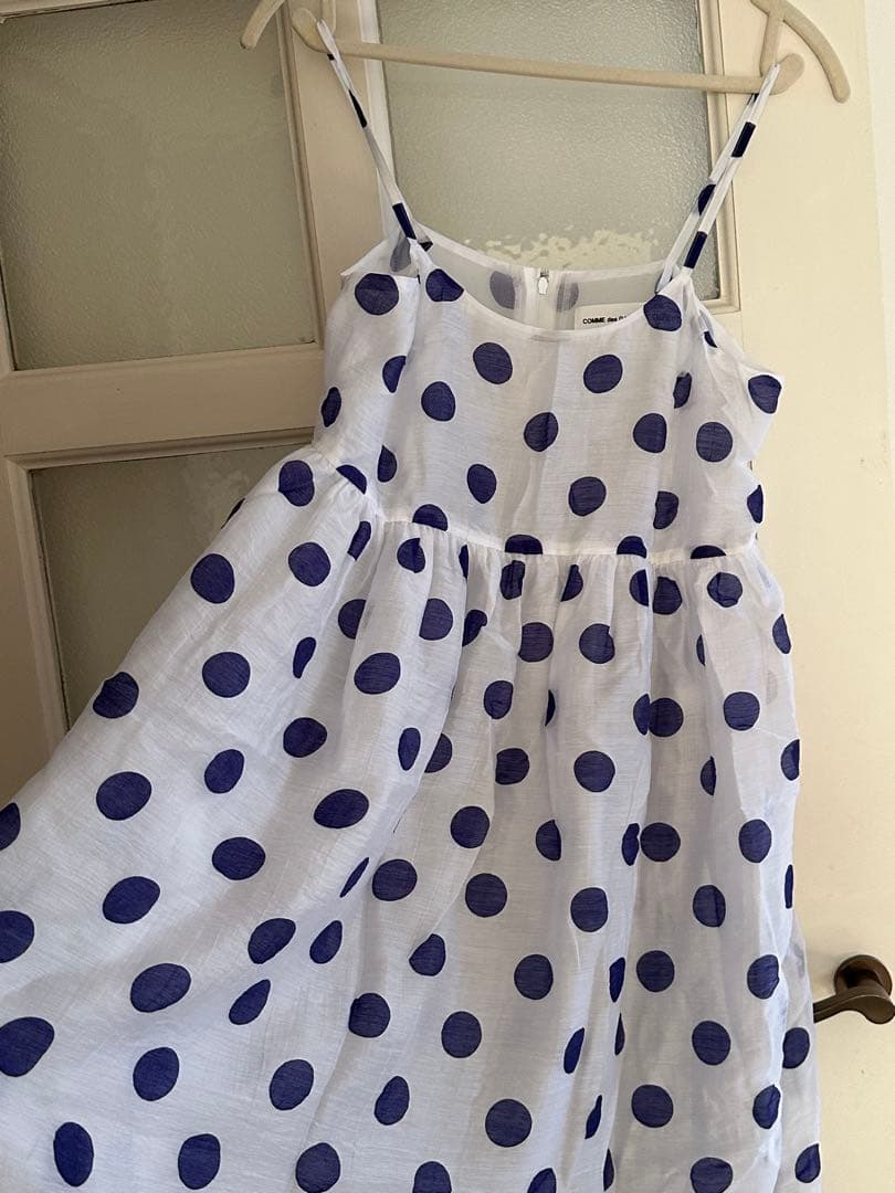 COMME des GARÇONS ドット ギャザー ロングワンピース S