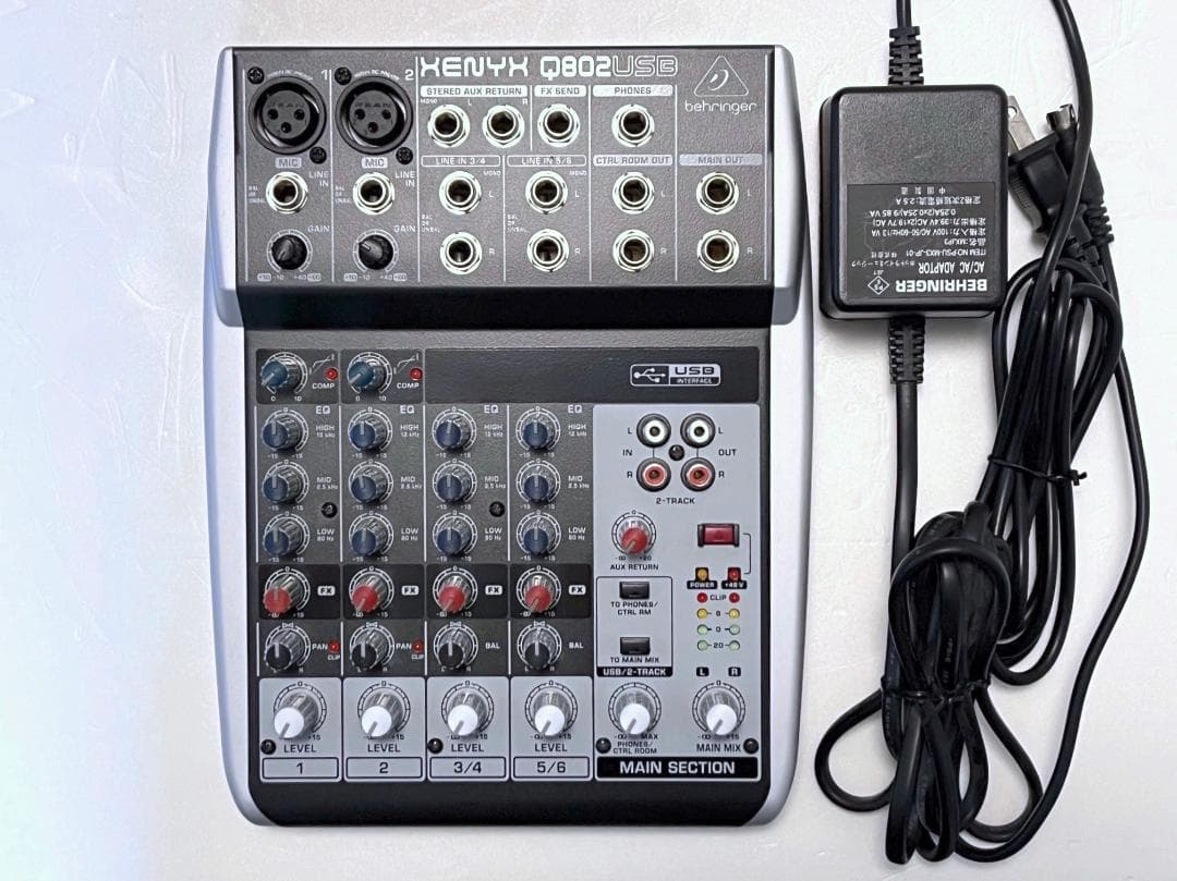 BEHRINGER Q802USB 8ch USBオーディオ内蔵ミキサー