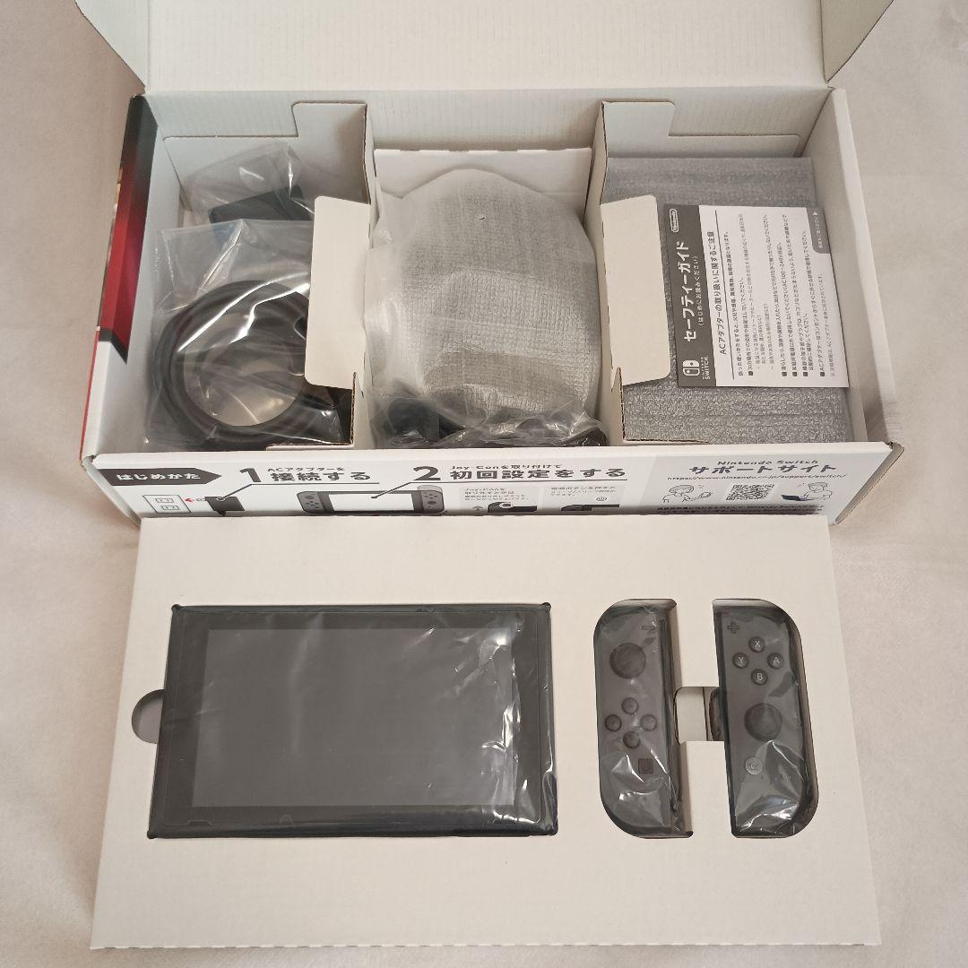 Nintendo Switch 本体 グレー 赤緑ジョイコン スプラ2プロコン