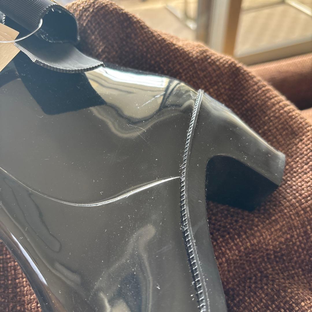 トッカ未使用ブラック レインブーツ サイズＭ-23cm相当 No.2