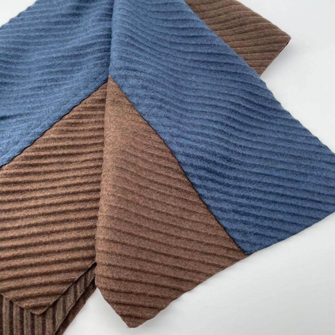 11511✨美品✨HOMME PLISSE バイカラー ストール マフラー