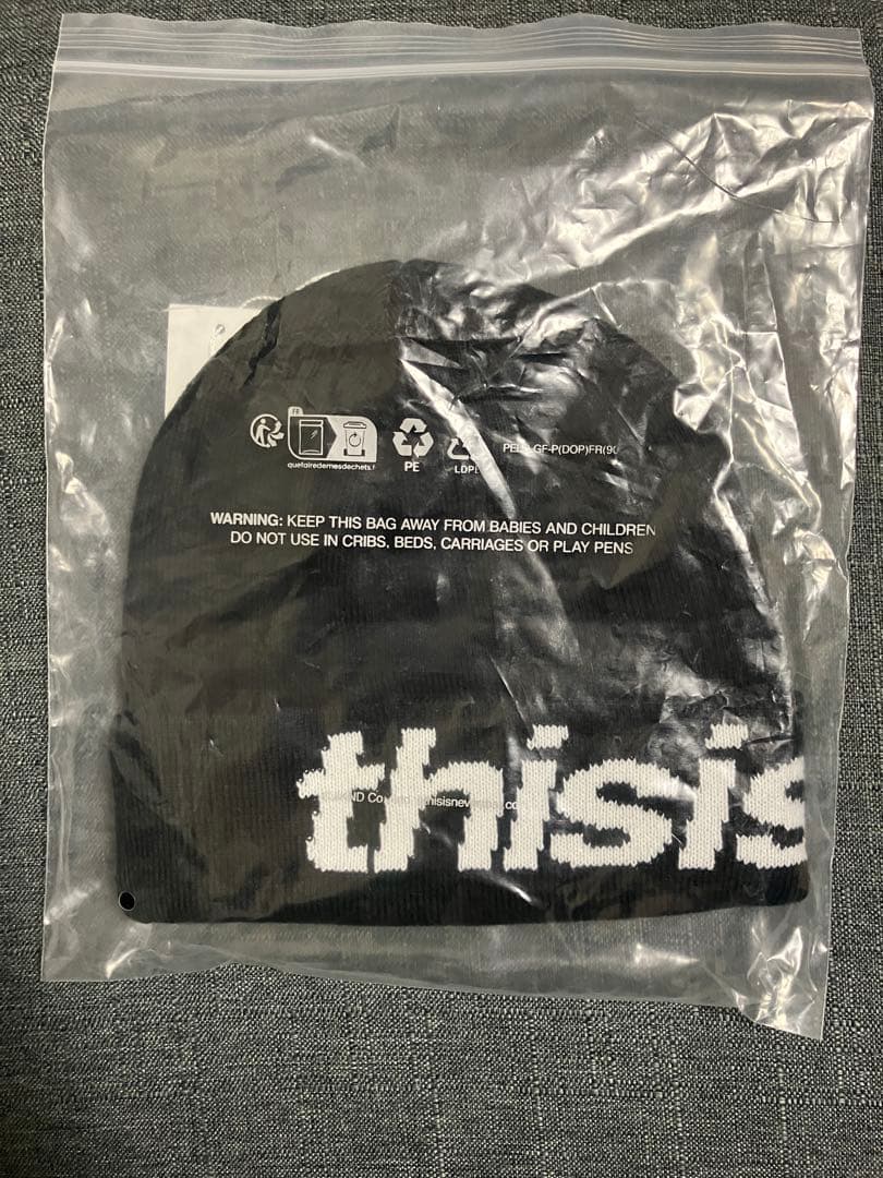 新品　ディスイズネバーザット HSP-Logo Big Cuff Beanie