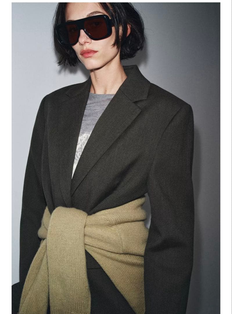 【新品未使用】zara ザラ　ウールオーバーサイズ　ブレザー