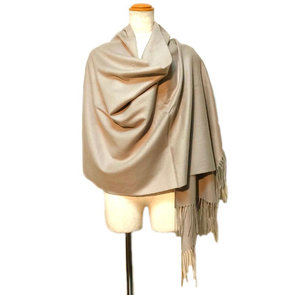 値下60㎝×200大判 100% カシミヤストールマフラー SBG 新品
