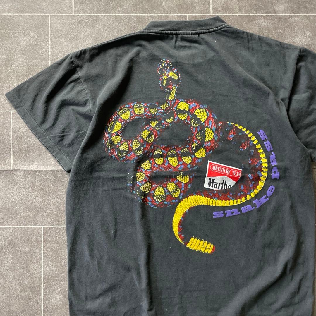 Marlboro マルボロ snake passフェード ポケットTシャツ XL