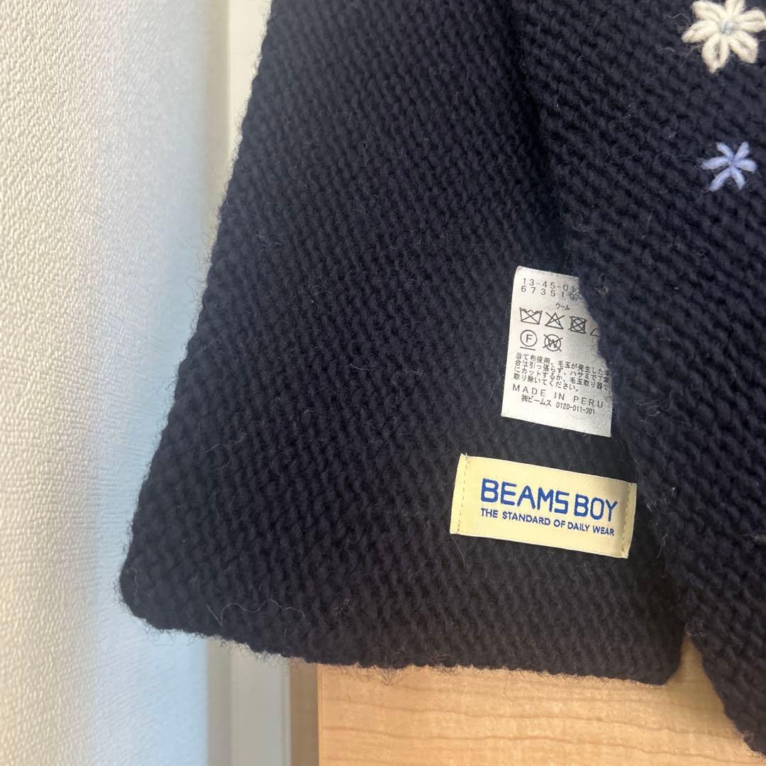 ビームスボーイ　刺繍　マフラー