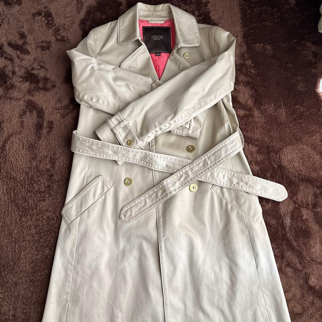 COACH ダブルブレストトレンチコート S