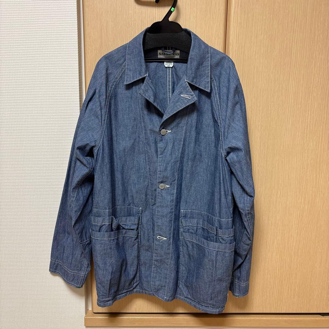 SASSAFRAS デニムカバーオール XS