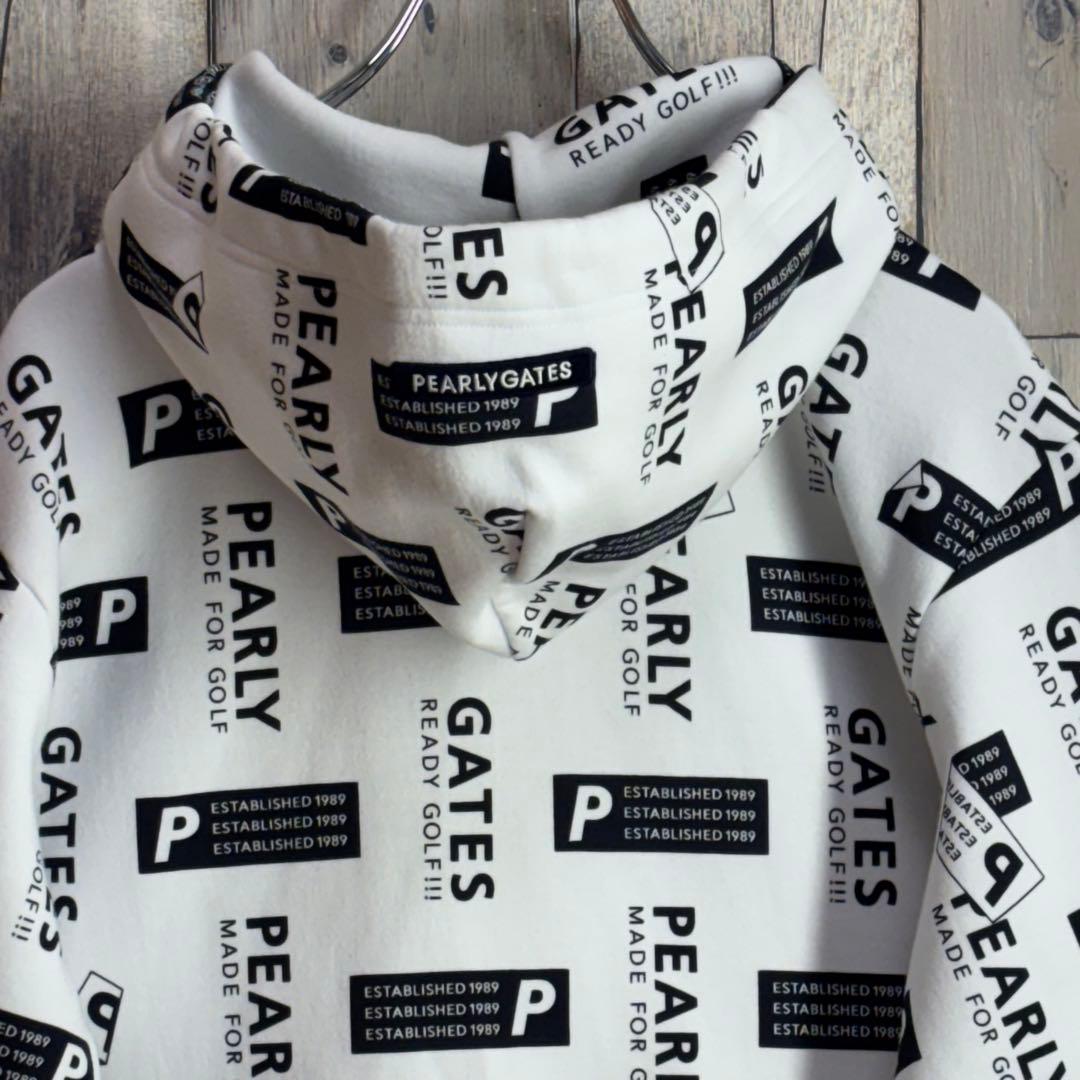 パーリーゲイツ　PEARLY GATES パーカー　ジップアップ　ロゴプリント