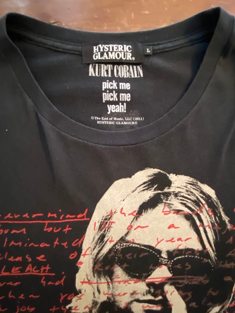 ヒステリックグラマー　カートコバーン　NIRVANA 　Tee 木村拓哉さん着用