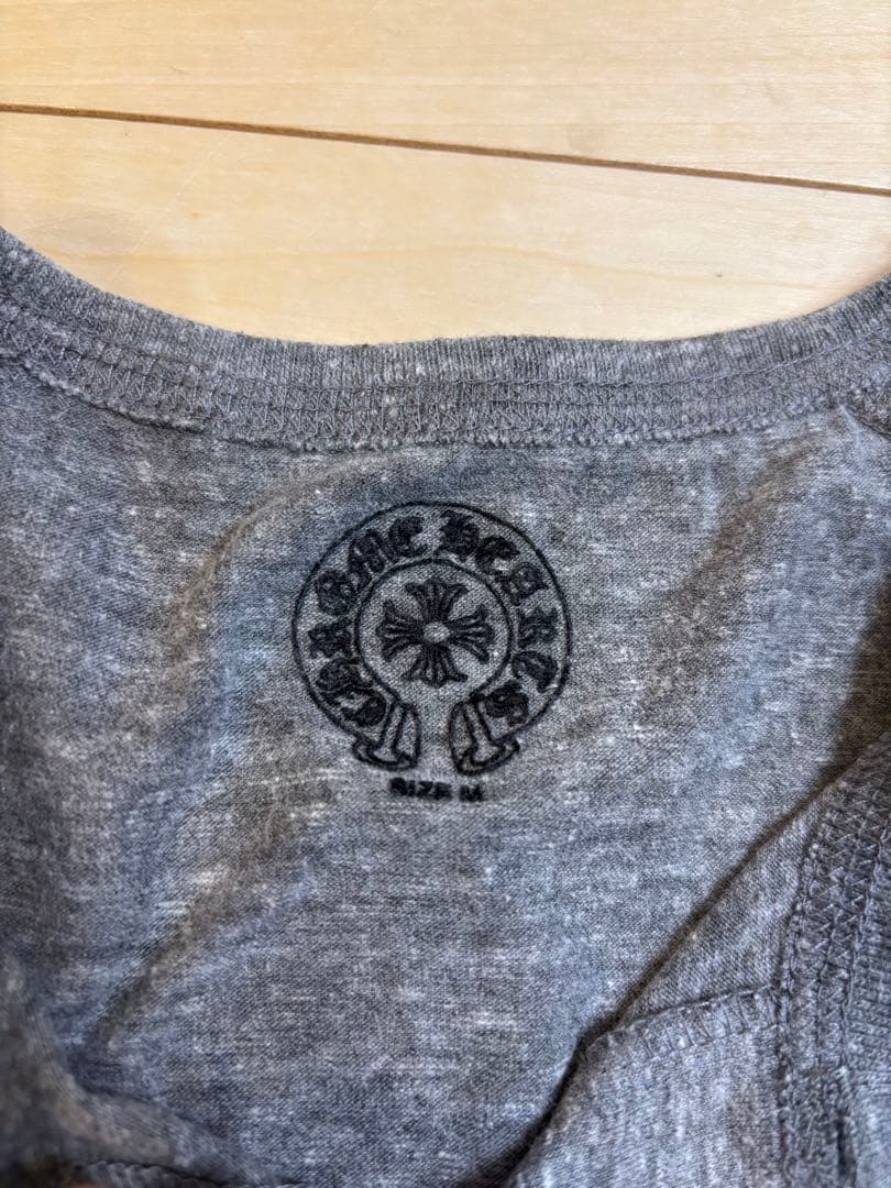 CHROME HEARTS ヘンリーネック　グレー　クロムハーツ　M 正規品