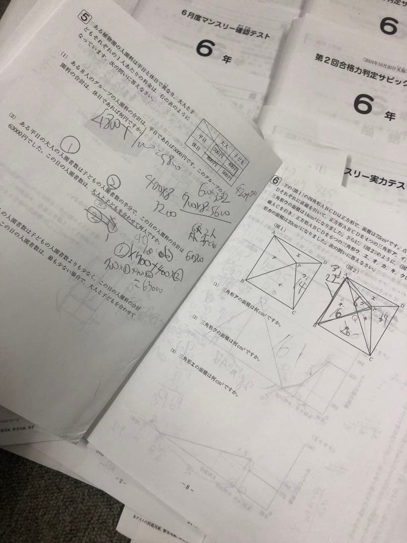 サピックス6年　2024年度版 マンスリーテスト17回　中古