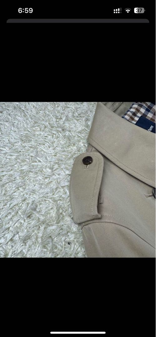 Aquascutum ベージュ トレンチコート　40 XL