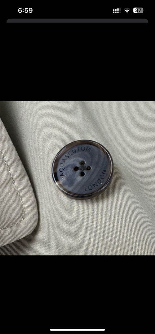 Aquascutum ベージュ トレンチコート　40 XL