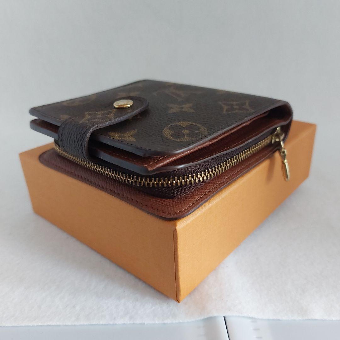 Louis Vuittonルイヴィトン モノグラム コンパクトジップ 二つ折財布