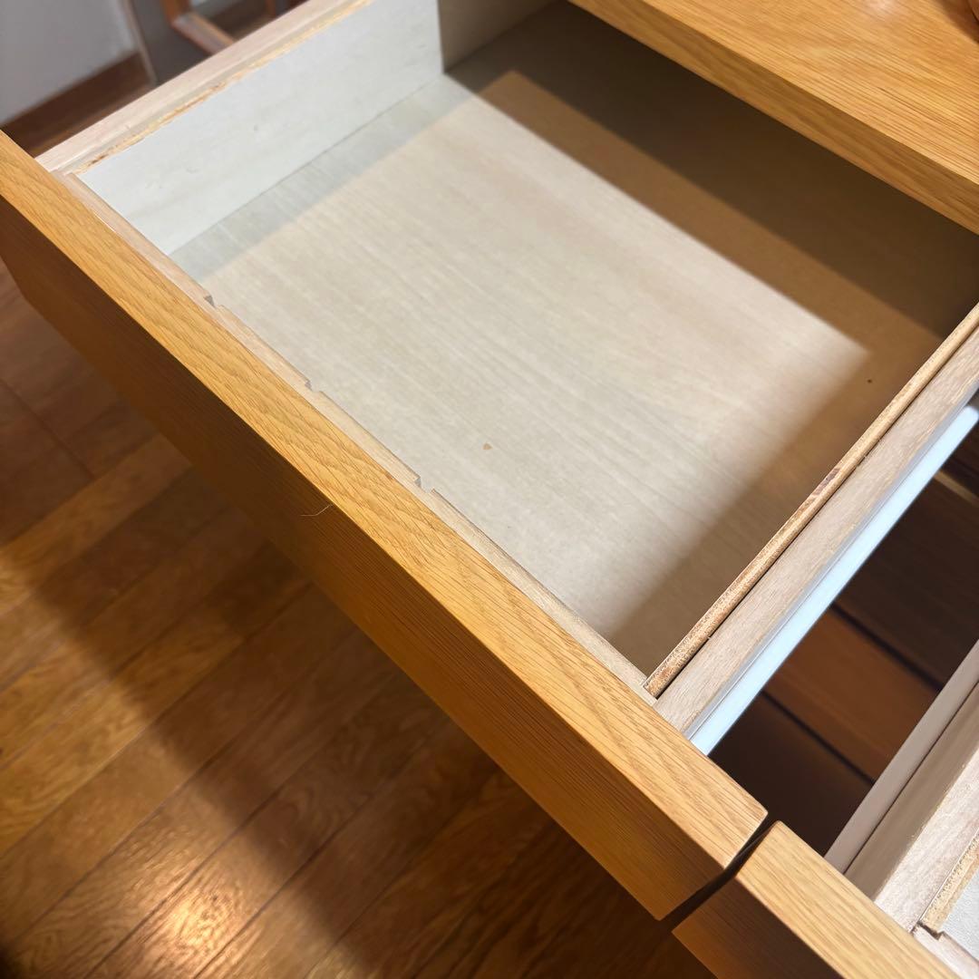 美品　無印良品　木製チェスト4段 オーク材
